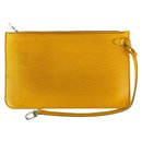 Yellow Epi Leather Neverfull Pochette Wristlet Pouch Bag 39lvl1125 - Louis Vuitton