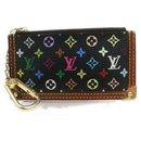 Black Monogram Multicolor Key Pouch Pochette Cles Keychain - Louis Vuitton