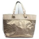Gold Biarritz Quilted Tote Bag - Chanel