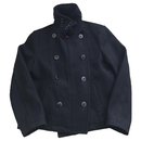 lined breasted coat in cashmere blend - Maison Scotch