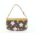 Monogram Cherry Blossom Pochette Accessoires Wristlet Pouch Bag - Louis Vuitton