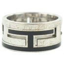 Hermes 925 Size 6.75 Move H Ring Silver X Black - Hermès