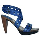 Heels with Blue Leather Strap - Tod's