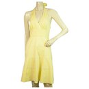 Mini vestido comprido BCBG Max Azria amarelo decote sem mangas 0 - Bcbg Max Azria