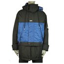 Diesel Man Blue Zipper Front Hooded Parka Convertible Nylon Jacket size M