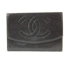 Black CC Logo Timeless Flap Wallet - Chanel