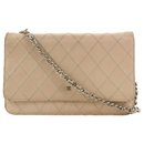 Pink Quilted Whip Stitch Wallet on Chain Classic Flap Bag - Chanel