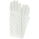 Quilted White Lambskin Leather Long Gloves - Chanel