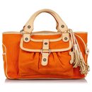 Celine Orange Boogie Canvas Handbag - Céline