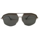 Óculos de sol aviador geométricos cinza - Loewe
