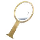 VINTAGE SMALL HERMES lined-SIDED GILT GILT MIRROR GUILLOCHE MIRROR - Hermès