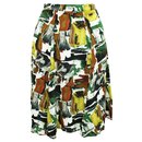 High Waisted Multicolor Print Skirt - Reformation