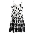 J&M Davidson Black & White Rose Print Sleeveless Dress - Autre Marque
