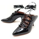 NEW GIVENCHY SHOES 37 37.5 BLACK PATENT LEATHER PUMP SHOES - Givenchy
