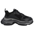 Triple S Sneaker in Black Faux leather and mesh upper - Balenciaga