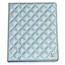 CHANEL IPAD PROTECTOR IN BLUE GRAY QUILTED PATENT LEATHER - Chanel