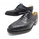 CHURCH'S CHETWYND RICHELIEU SHOES 6.5g 40.5 Wide 41 BLACK LEATHER SHOES - Church's