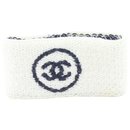 White x Black Sweatband Wrist Band Gym Bracelet - Chanel
