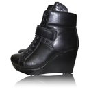 Black leather ankle boots - Prada