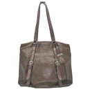 Brown Leather Shopper Tote Bag - Prada