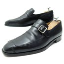 BERLUTI SHOES BUCKLE LOAFERS 7 41 BLACK LEATHER LOAFERS SHOES - Berluti