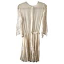 Dolce & Gabbana vintage beige cream silk lace dress XS