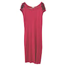 Marella red dress with pearls