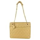 Beige Quilted Lambskin ShopperTote Chain Bag - Chanel