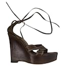 YSL Rive Gauche vintage wedge sandals - Yves Saint Laurent