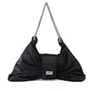 Chanel Black Satin Jumbo Bow chain Shoulder Bag