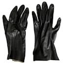 Black leather gloves - Autre Marque