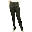 Balenciaga Paris Black Wrinkle Fabric Exposed Zipper Closure Pants Trousers 38