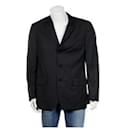 Stylish 3 buttons Fitted Striped Suit Jacket, Size L - Calvin Klein