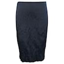 Black Knee Length Crumpled Skirt - Prada
