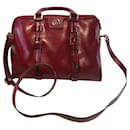 Red satchel in patent leather - Tory Burch
