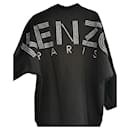Schwarzes Sweatshirt mit gesticktem KENZO-Logo - Kenzo
