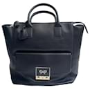 Anya Hindmarch Tiny Tim Tote in Black Leather