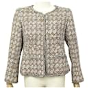 GIACCA CHANEL P20665 M 38 GIACCA IN COTONE TWEED MARRONE - Chanel