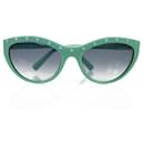 Valentino Woman Cat-eye Style Turqoise Rockstud Studs Sunglasses With Box V641S