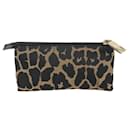 Fendi Brown x Black Leopard Cheetah Cosmetic Pouch - Autre Marque