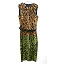 Michael Kors Leopard Print Belted Dress