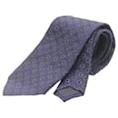 HERMES Necktie Silk Navy Auth 24726 - Hermès