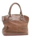 LOUIS VUITTON Suhari Lockit PM Hand Bag Leather Brown M91889 LV Auth 24753 - Louis Vuitton