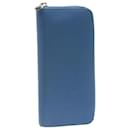 LOUIS VUITTON Zippy Wallet Vertical Taurillon Leather Blue M30503 LV Auth 24759 - Louis Vuitton
