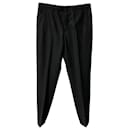 Jil Sander Straight Cut Trousers in Black Wool 
