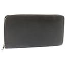 LOUIS VUITTON Epi Zippy Wallet Long Wallet Black Silver M68157 LV Auth ms045 - Louis Vuitton