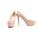 Size 39.5 Nude Bianca 120 Patent Calf Heels 4cl928 - Christian Louboutin