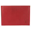 Rare Sharon Stone Amfar Three Red Leather Card Holder - Louis Vuitton