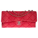Classic XL handbag in red python - Chanel