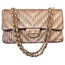 Limited edition Chanel Gold Chevron medium flap bag
